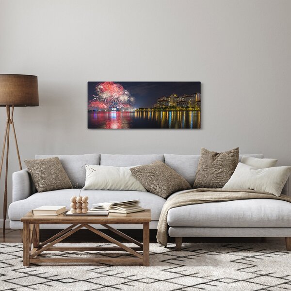 A szingapúri tűzijáték képe (120x50 cm)