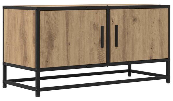 TV szekrény 80 x 34,5 x 40 cm Kézműves Tölgy Szerelt Fa