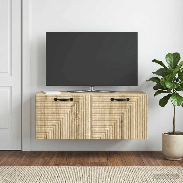 Fali TV szekrény Sonoma Tölgy 78,5 x 31 x 30 cm Szerelt Fa