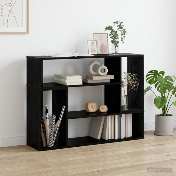 TV szekrény 100 x 30 x 50 cm Fekete Tölgy Szerelt Fa