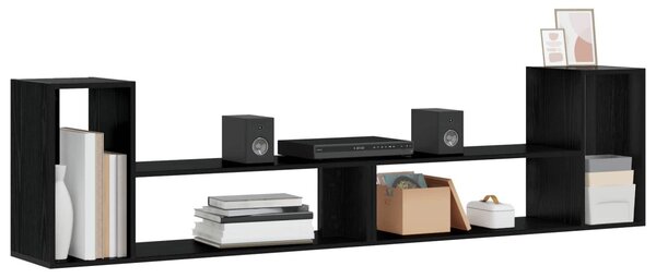 TV szekrény 100 x 30 x 50 cm Fekete Tölgy Szerelt Fa