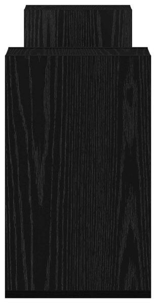TV szekrény 100 x 30 x 50 cm Fekete Tölgy Szerelt Fa