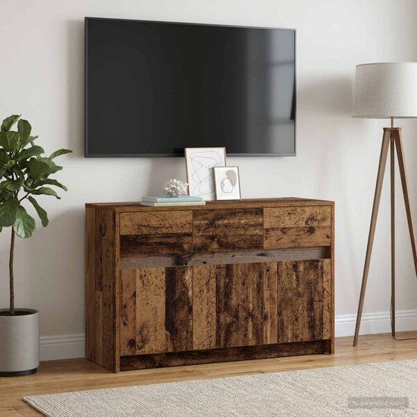 TV szekrény 91 x 34 x 61 cm Antik Fa Szerelt Fa