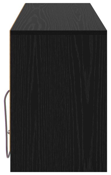 TV szekrény 100 x 34 x 50 cm Fekete Tölgy Szerelt Fa