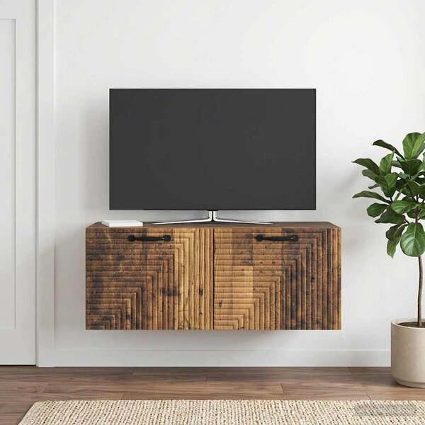 Fali TV szekrény Antik Fa 78,5 x 31 x 30 cm Szerelt Fa