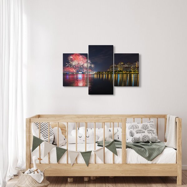A szingapúri tűzijáték képe (90x60 cm)