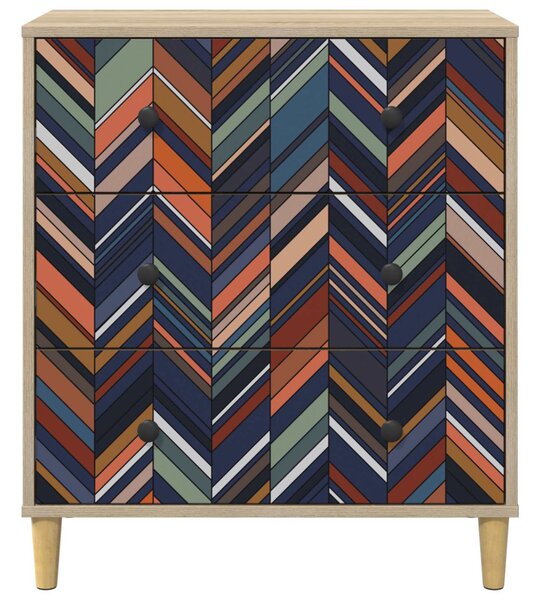 Fiókos szekrény OMMEN Geometrikus minta 66 x 36,5 x 75 cm