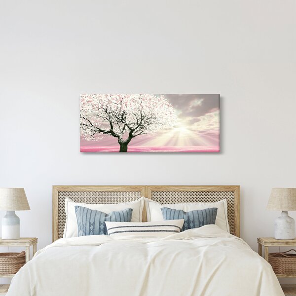 Rózsaszín fa képe (120x50 cm)