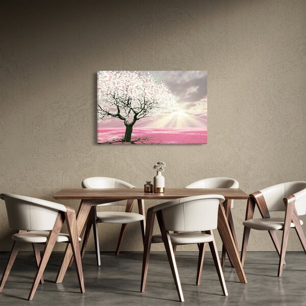 Rózsaszín fa képe (90x60 cm)