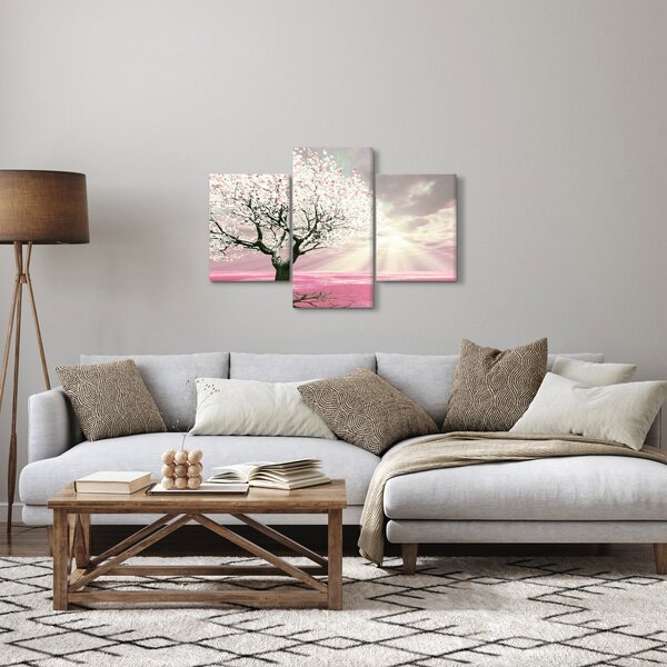 Rózsaszín fa képe (90x60 cm)