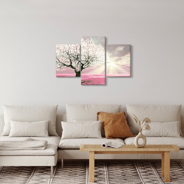 Rózsaszín fa képe (90x60 cm)