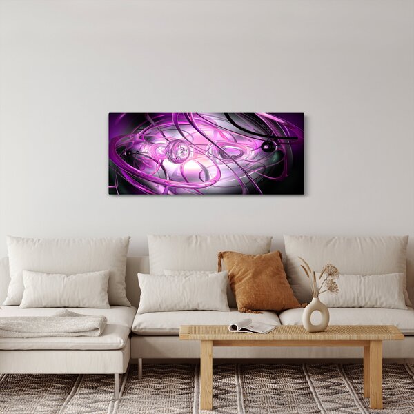Gyönyörű lila absztrakció képe (120x50 cm)