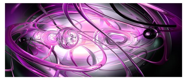 Gyönyörű lila absztrakció képe (120x50 cm)