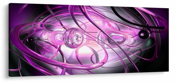 Gyönyörű lila absztrakció képe (120x50 cm)