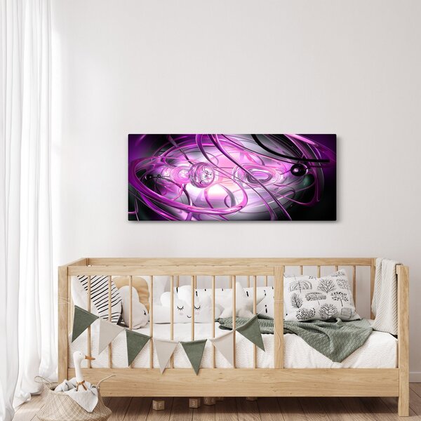 Gyönyörű lila absztrakció képe (120x50 cm)