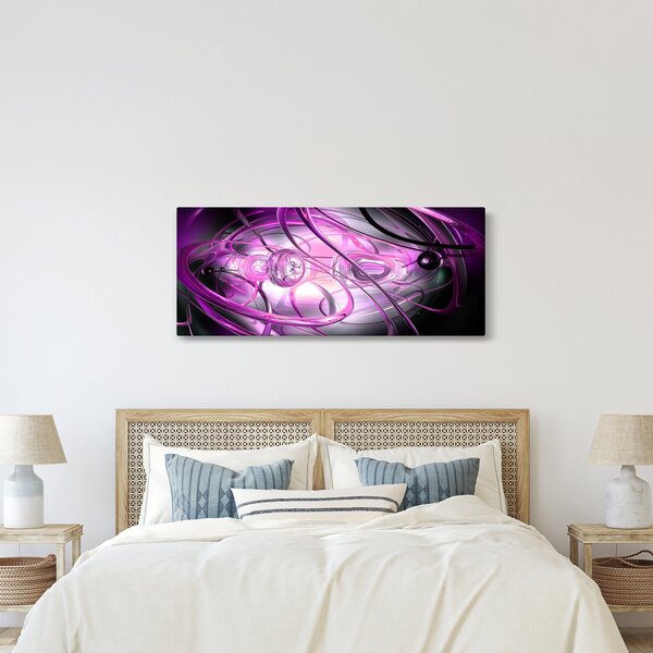 Gyönyörű lila absztrakció képe (120x50 cm)