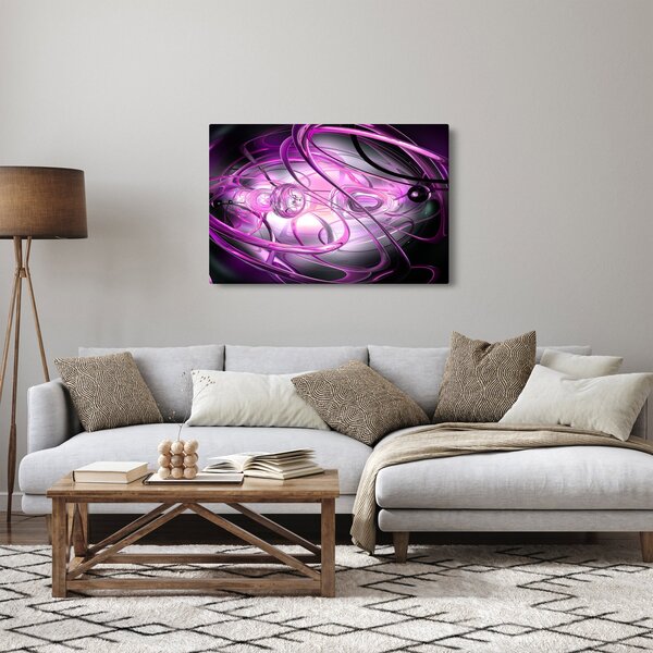Gyönyörű lila absztrakció képe (90x60 cm)