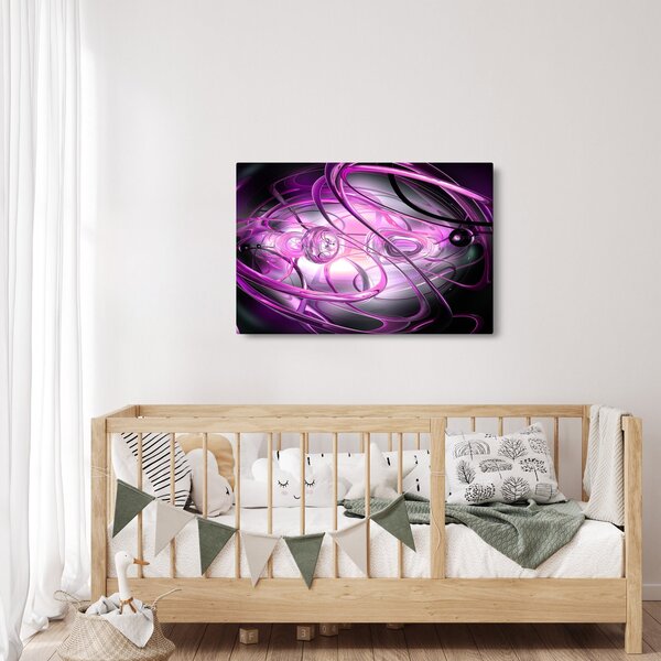 Gyönyörű lila absztrakció képe (90x60 cm)