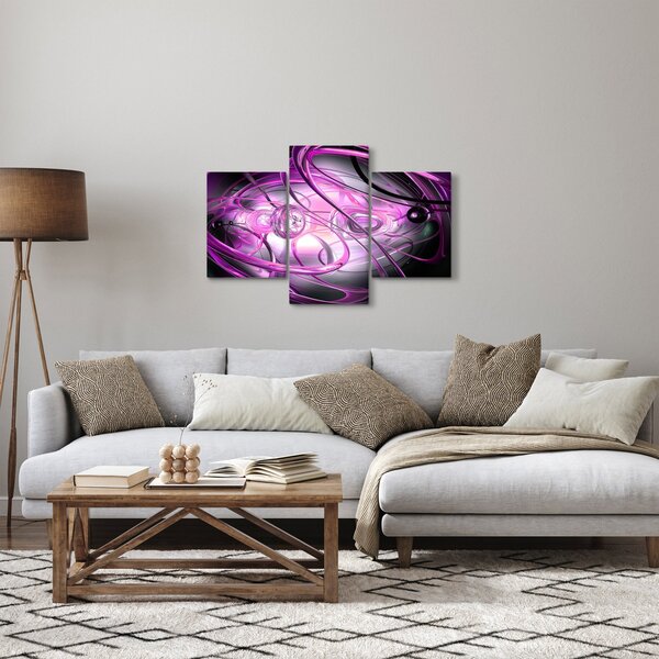 Gyönyörű lila absztrakció képe (90x60 cm)