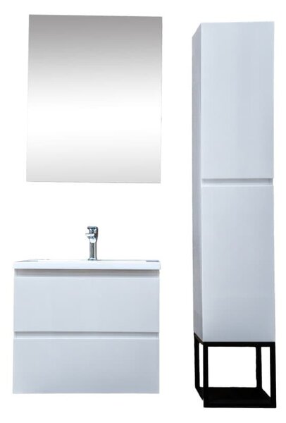 Fürdőszobagarnitúra mosdóval SAT B-Way fehér fényű KSETBWAY3