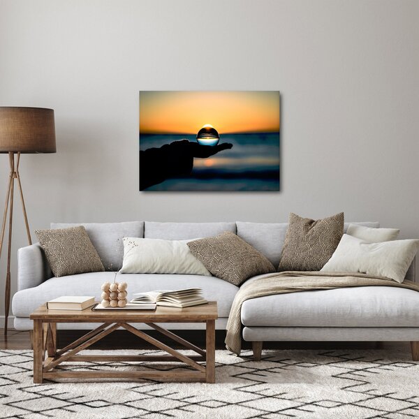Üveggolyó a tenyérben (70x50 cm)