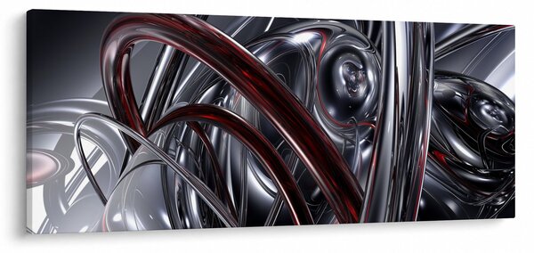 Szürke absztrakció kép (120x50 cm)