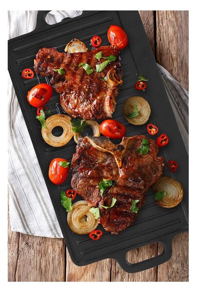 Öntöttvas grill lap 23x45,5 cm LITINA – Orion