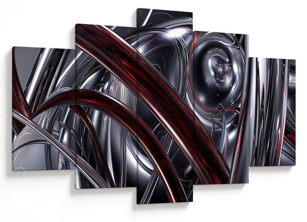 Szürke absztrakció kép (150x105 cm)