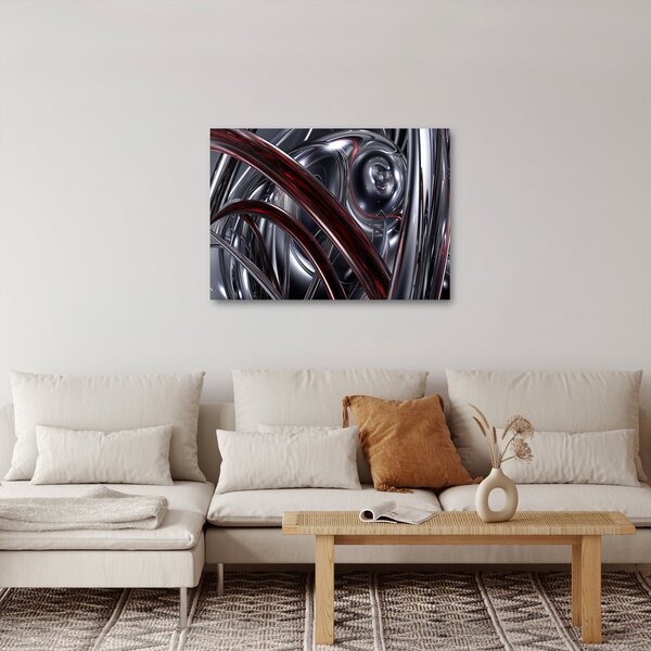 Szürke absztrakció kép (70x50 cm)
