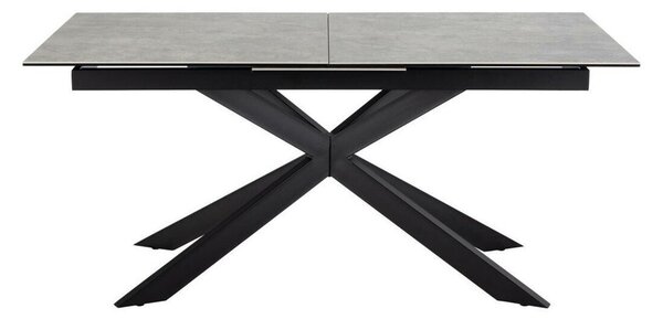 Asztal Norsica 685, 76x90cm, Szürke, Fekete