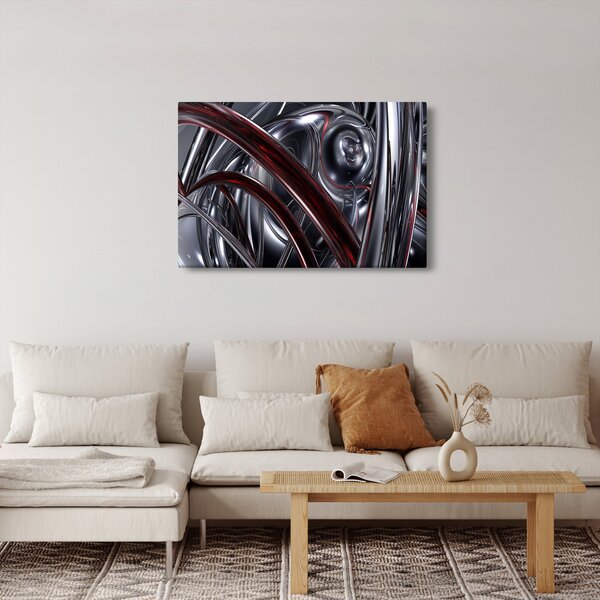 Szürke absztrakció kép (90x60 cm)