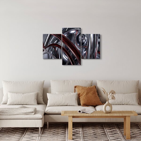 Szürke absztrakció kép (90x60 cm)