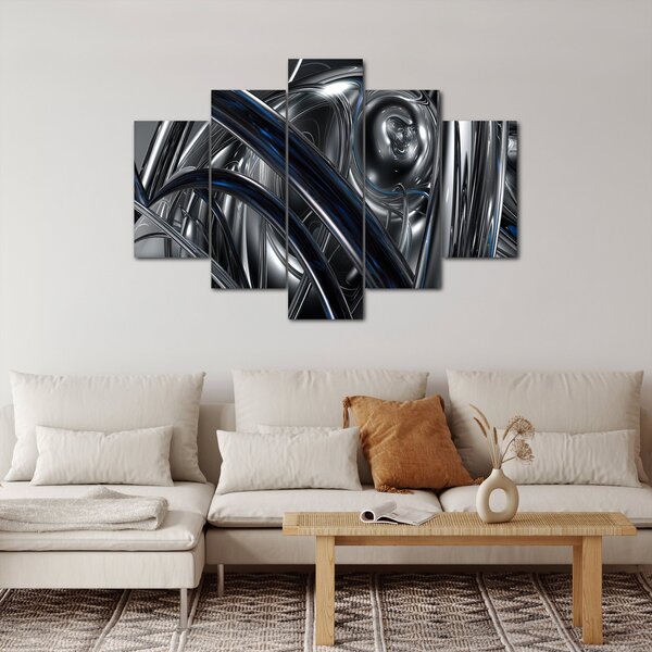 Kék és szürke absztrakció kép (150x105 cm)