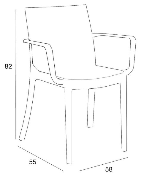 Violina 6+1 karfás kerti bútor garnitúra szett