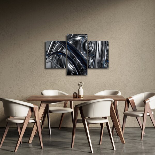 Kék és szürke absztrakció kép (90x60 cm)