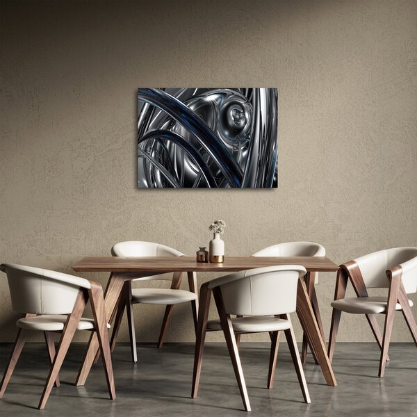 Kék és szürke absztrakció kép (70x50 cm)