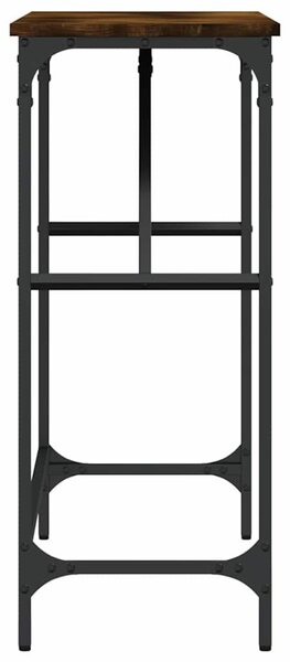 Füstös tölgy színű szerelt fa tálalóasztal 100x32x75 cm