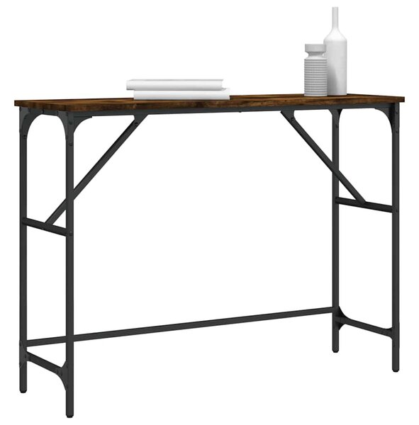 Füstös tölgy színű szerelt fa tálalóasztal 100x32x75 cm