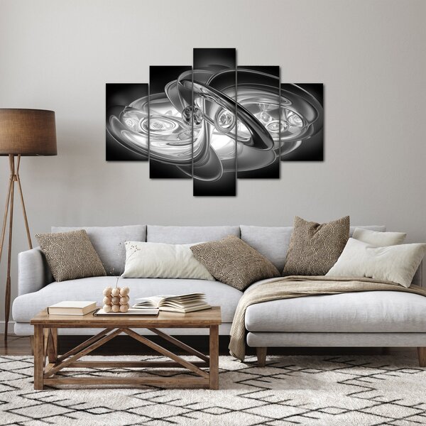 Modern szürke absztrakció képe (150x105 cm)
