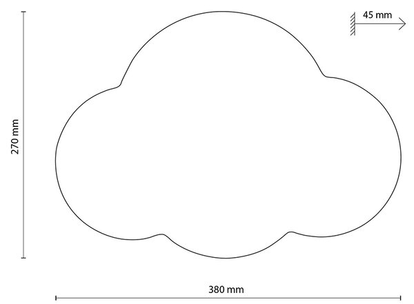Cloud dekoratív fali lámpa