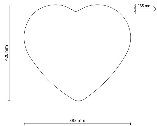 Heart dekoratív fali lámpa