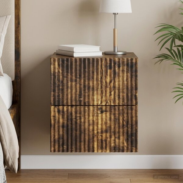 Fali éjjeli szekrény Füstös Tölgy 33 x 34,5 x 40 cm Szerelt Fa