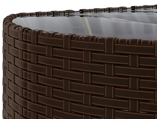 5 részes barna polyrattan kerti ülőgarnitúra párnával
