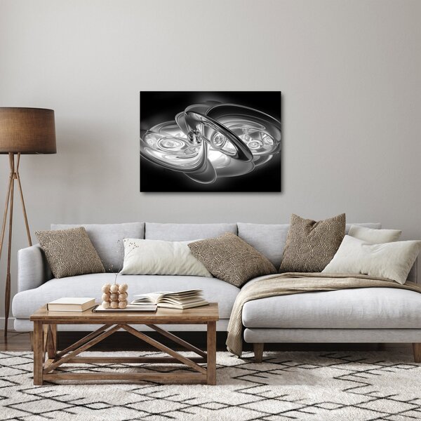 Modern szürke absztrakció képe (70x50 cm)