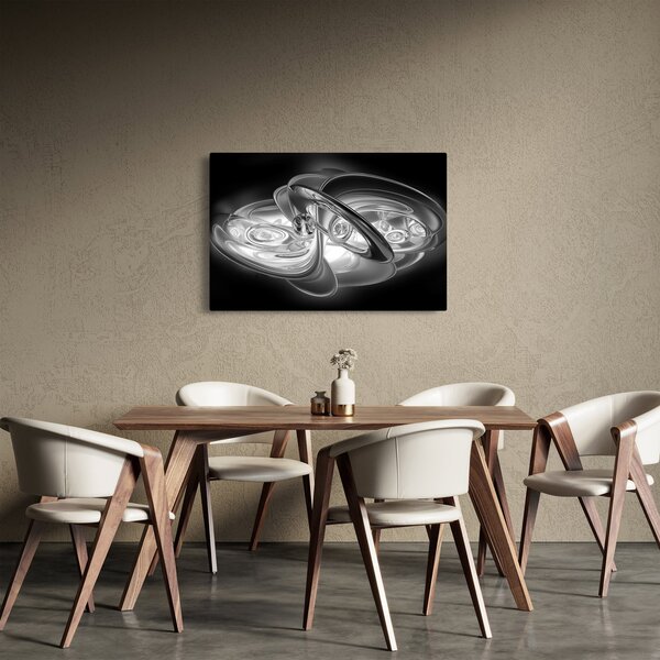 Modern szürke absztrakció képe (90x60 cm)