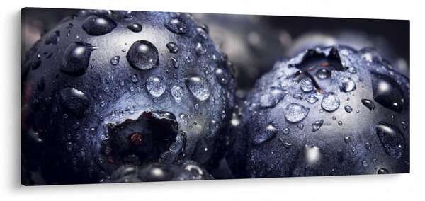 Vízcseppekkel ellátott gyümölcs képe (120x50 cm)