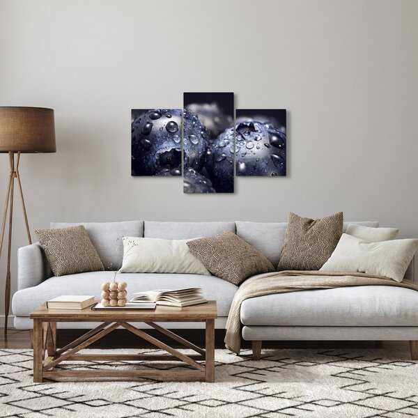 Vízcseppekkel ellátott gyümölcs képe (90x60 cm)