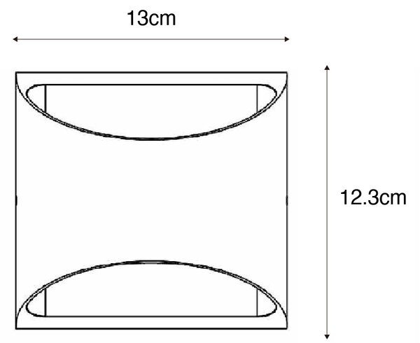 Modern kültéri fali lámpa fekete, LED-del, 2-lámpás, IP54 - Mal