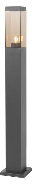 Modern kültéri lámpaoszlop sötétszürke füsttel 80 cm - Malios