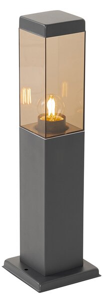 Modern kültéri lámpaoszlop sötétszürke füsttel 45 cm - Malios